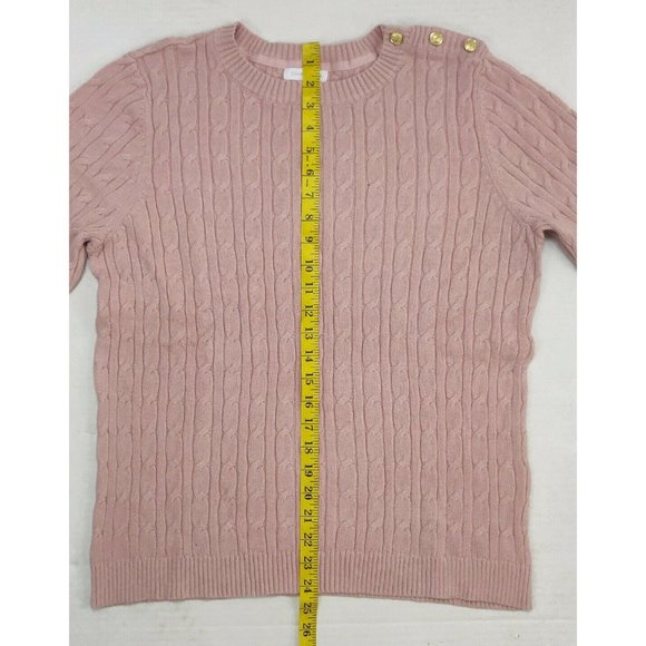 Charter Club Womens Sweater XL Pink Cable Knit - Picture 10 of 13
